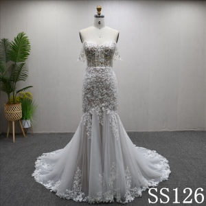 2025 Illusion Sweetheart Neck High-end customization Sheath Mermaid Bridal Dress