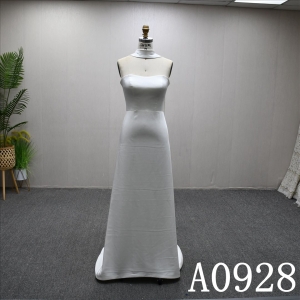 Fashionable off-the-shoulder slim-fit A-line wedding dress with high quality and scarf