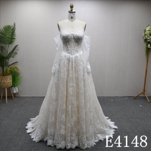 2025 New Sweetheart Neck A-line Lace Sequin Hot Selling Unique design Wedding Dress