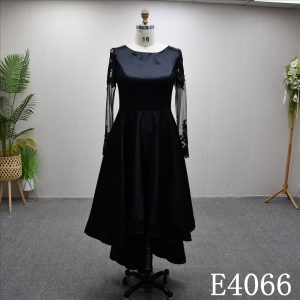 Bestselling black plus-size A-line skirt with lace embellishments and a lace-up back design