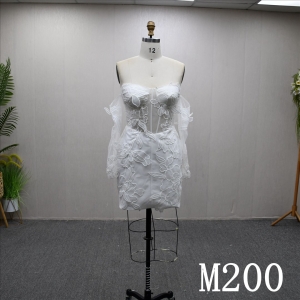 Unique design, stylish long sleeves, Mermaid short dress, evening gown, wedding dress