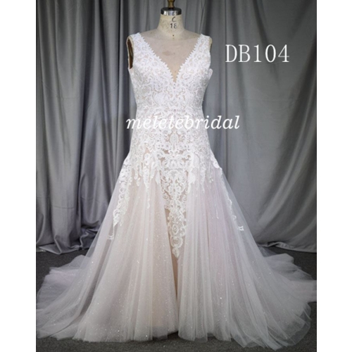 Wholesale price pink color plus size new design bridal gown