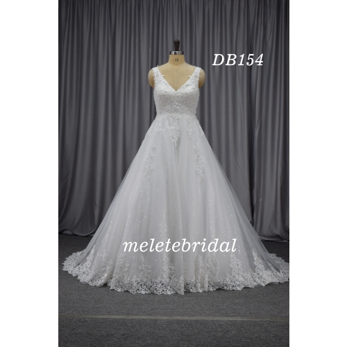 Lace design new arrival A line bridal gown