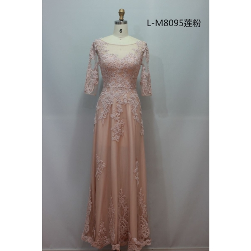 3/4 sleeves new design bridal mother gown