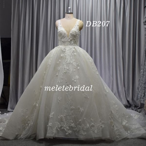 Emperor style gorgeous design big wedding dress