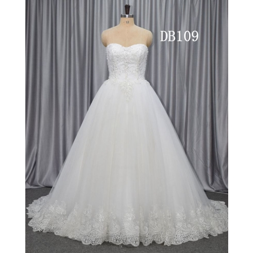 Lace with full beading bodice bridal gown 2020 new design wedding dress