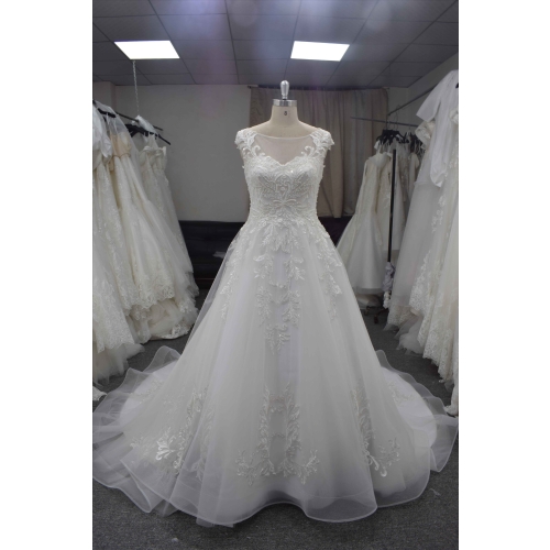 Heaving beading  A line wedding gown lovely design bridal dress