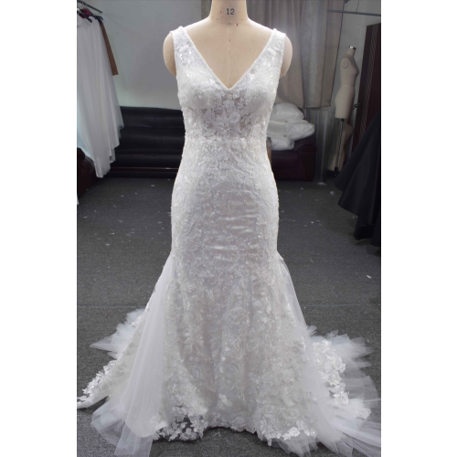 Light bridal gown new design lace wedding dress
