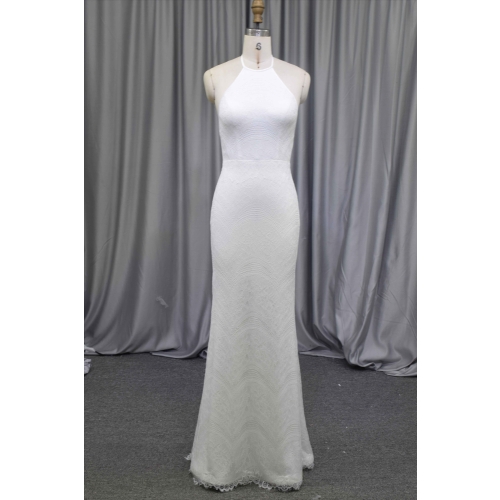 Boho backless wedding dress latest design bridal gown