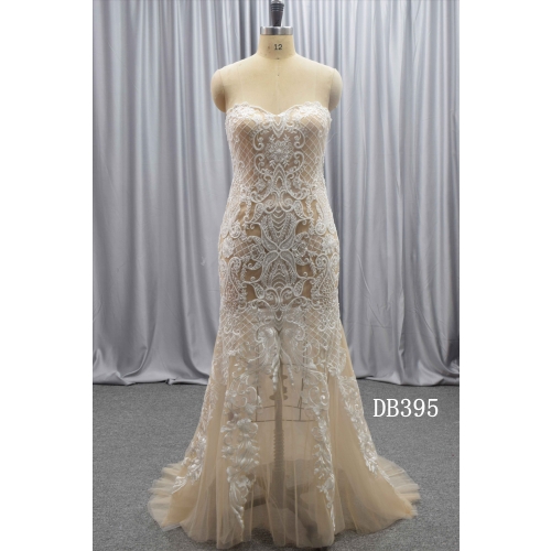 New Boho wedding dress illusion back boho bridal gown