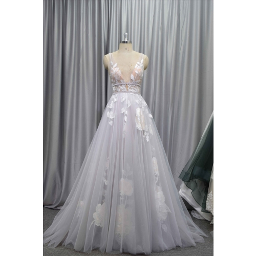 Popular design A like bridal gown flowing skirt with fullness soft tulle