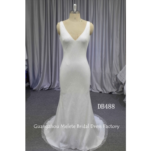 Backless mermaid bridal gown whole sale price