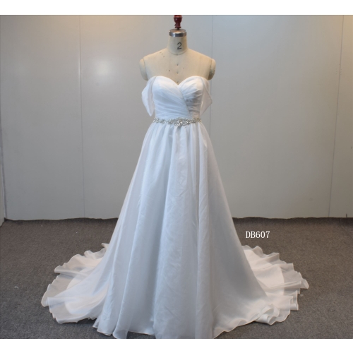 A Line Off Shoulder Custom Made Wedding Dress