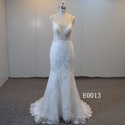 Mermaid Bridal Gown Made in Cuangzhou Wedding dress Factory With A Detachable Train Bridal Dress