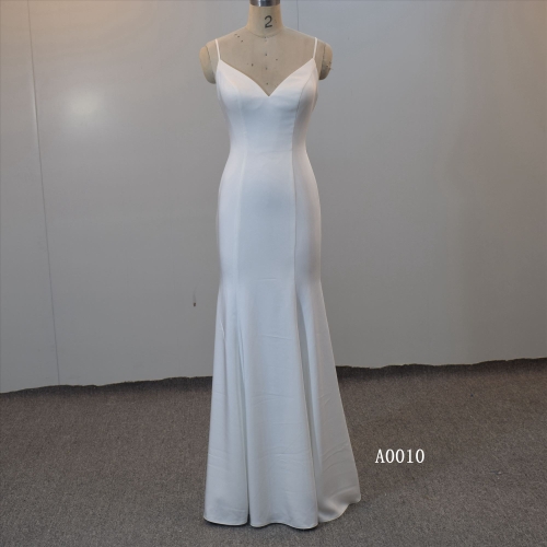Mermaid  Bridal Dress With  Spaghetti Straps Guangzhou Wedding Gown For Women