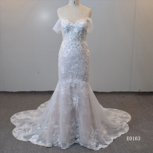 Off shoulder Wedding Dress Bridal Dress Custom Made Mermaid Wedding Gown
