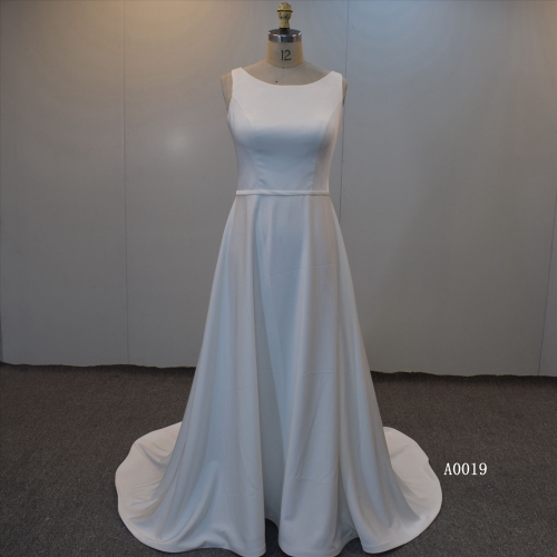Sleeveless Wedding Dress Bridal Dress Custom Made A-line Wedding Gown