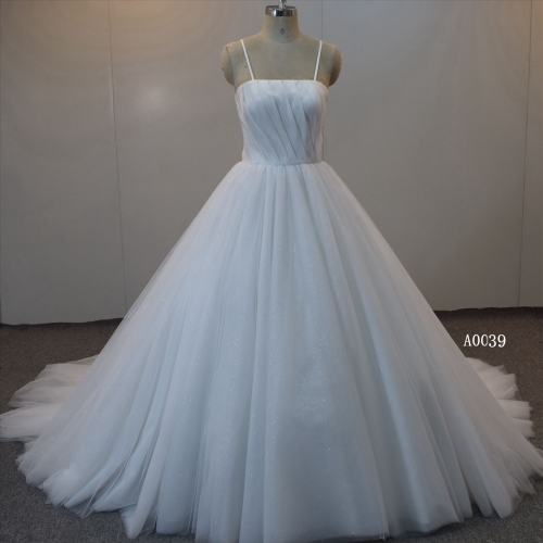 2021 Custom Sleeveless Ball Gown Bridal Dress For Women