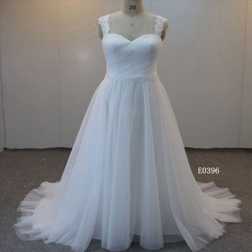 See Through Lace Straps Wedding Dress With Lace Belt Bridal Dress
