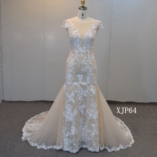 Champagne-Colored Dreamy Princess Dress