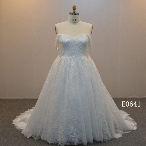 Plus Size Wedding Dress Sweetheart Neckline  A Line Bridal Dress