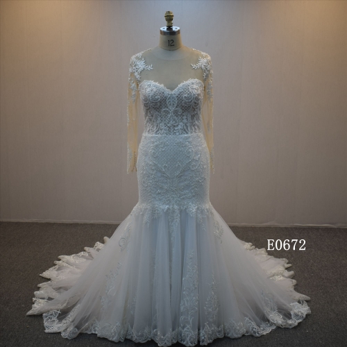 Beautiful Design Illusion Mermaid Bridal Dress