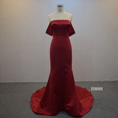 Beautiful Design Dark Red Mermaid Bridal Dress