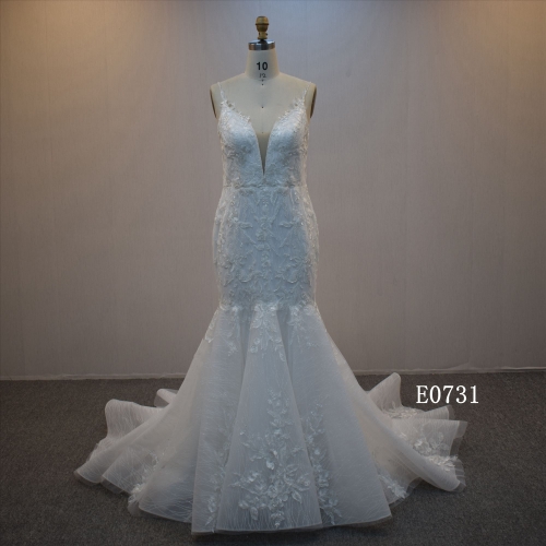 Fashionable Design Spaghetti Straps Mermaid Bridal Dress