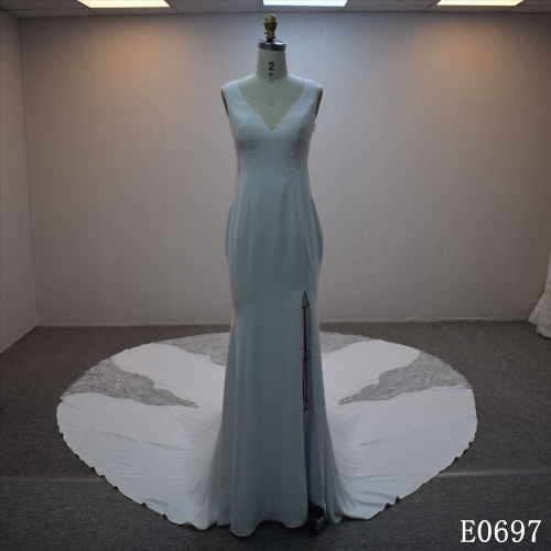 Stock Dress Sleeveless Mermaid Bridal Dress