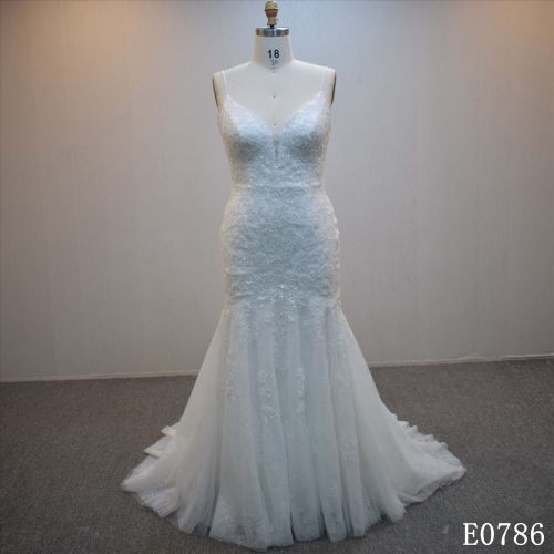 Fashion Style Sleeveless Mermaid Bridal Dress