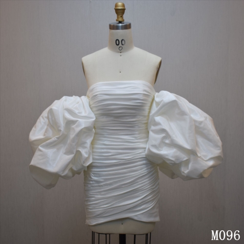 Short Skirt Short Sleeve Sleeve A Line Bridal Dress