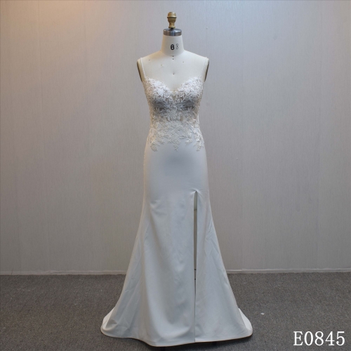 Plus size Mermaid bridal dress guangzhou factory made elegant lace bridal dress