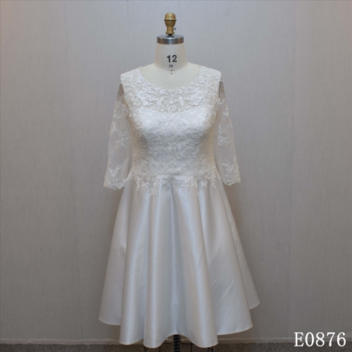 Plus sizeA-line bridal dress guangzhou factory made elegant Applique bridal dress
