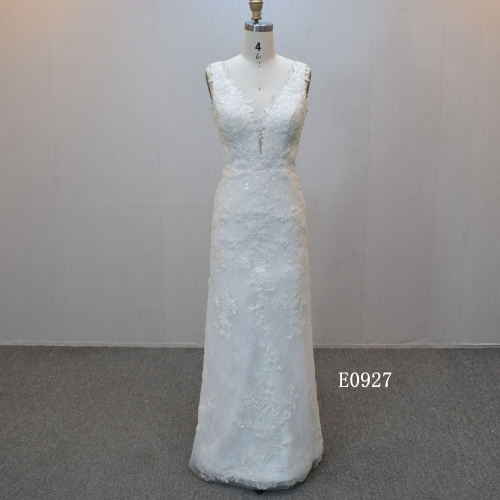 Mermaid bridal dress guangzhou factory made elegant Lace bridal dress