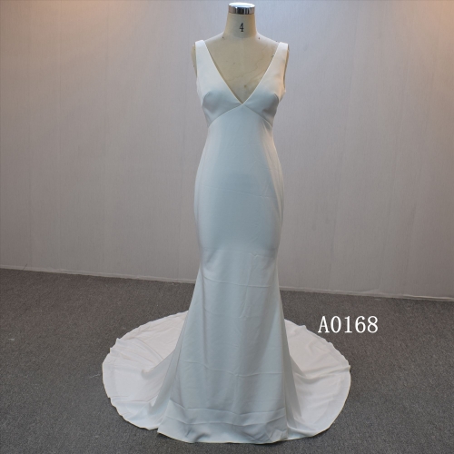 New design Mermaid bridal dress guangzhou factory made elegant Simple bridal dress