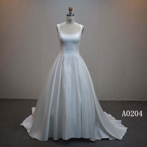 New design A-line bridal dress guangzhou factory made elegant Lace bridal dress