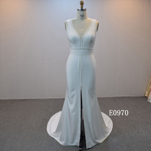New design Mermaid bridal dress guangzhou factory made elegant  Simple bridal dress