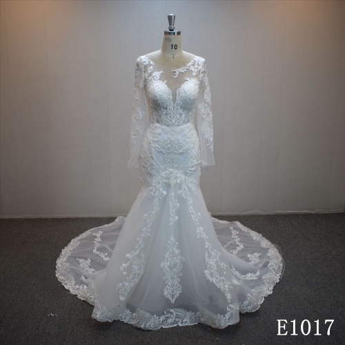Lastest design Mermaid  bridal dress guangzhou factory made elegant bridal dress