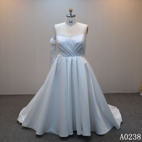 Lastest design A-line bridal dress guangzhou factory made elegant bridal dress