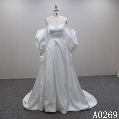 Simple Satin Bridal Dress  Bridal Gown