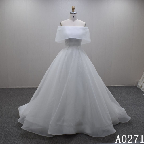Simple Tulle Straight Neckline Bridal Dress  Bridal Dress