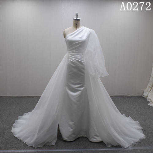 Extraordinary Tulle And Satin Sheath Dress  Bridal Dress Guang Zhou Made