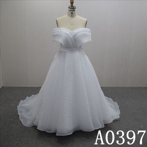 High quality Wedding dress factory Simple STAIN Modern A-Line Plus Size BRIDAL