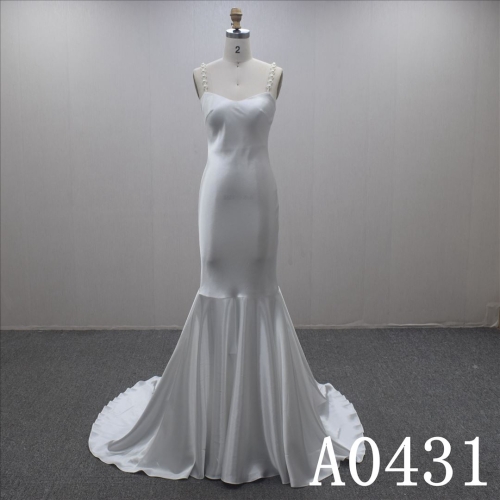 Summer Gorgeous Spaghettl Strap  Mermaid  Hand Made Bridal Dress