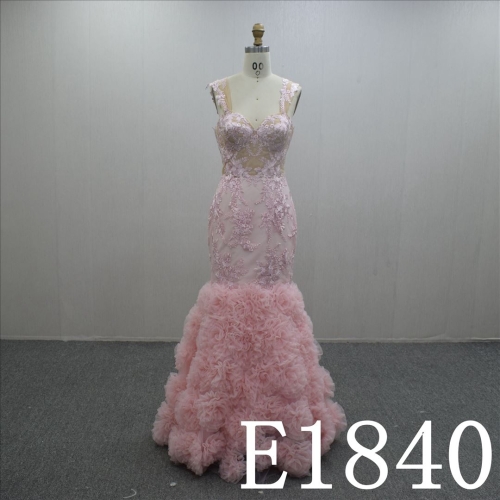 Sexy Summer Halter Strap Ball Gown  Tulle Hand Made Bridal Dress