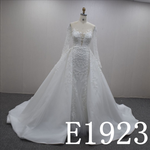 2024 new collection princess style wedding dress with V-neck bridal gown