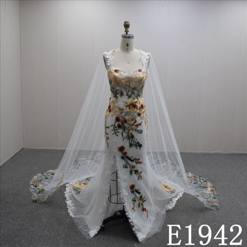 Bridal dress handmade lace strap shawl