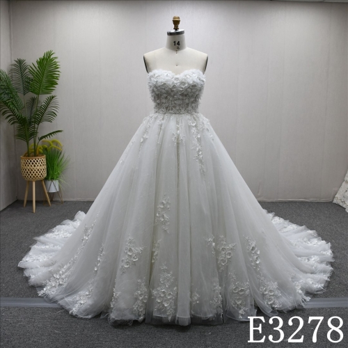 Luxurious Sweetheart Collar Detachable Long Sleeves Beaded Princess Ball Gown