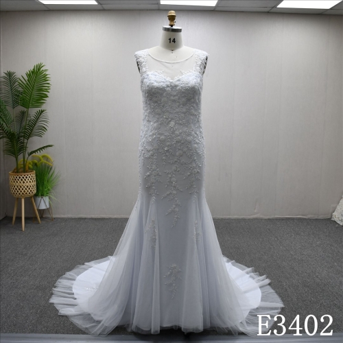 Luxury high-end custom-made Applique And Beading Gentle Mermaid Wedding Dress