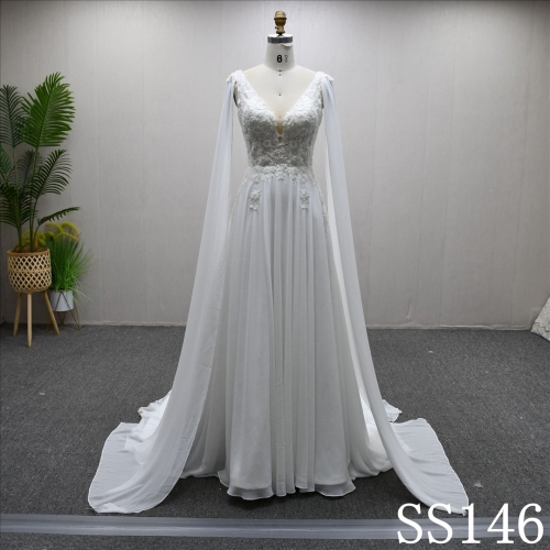 2025 Luxury Applique Elegant Gentle Illusion A-line Fashion Wedding Dress